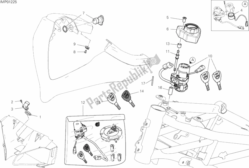 Todas las partes para Arnés De Cableado Delantero de Ducati Multistrada 950 USA 2019